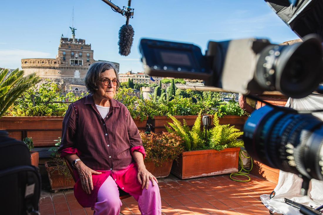 Behind the scenes — rooftop interview, Rome