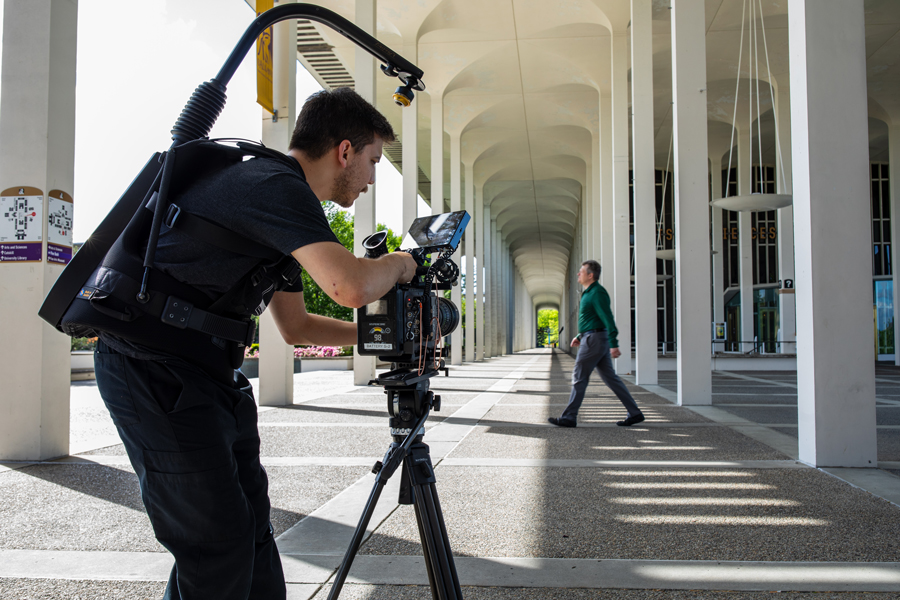 Behind the scenes — filming on location